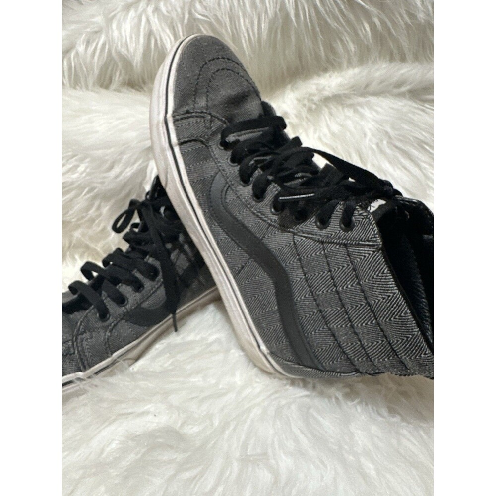 Vans 9 Mens 10.5 Womens Black High Top Microstripe - Picture 5 of 5